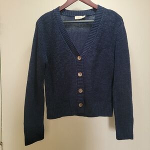 Women's Navy Blue Cardigan Sweater